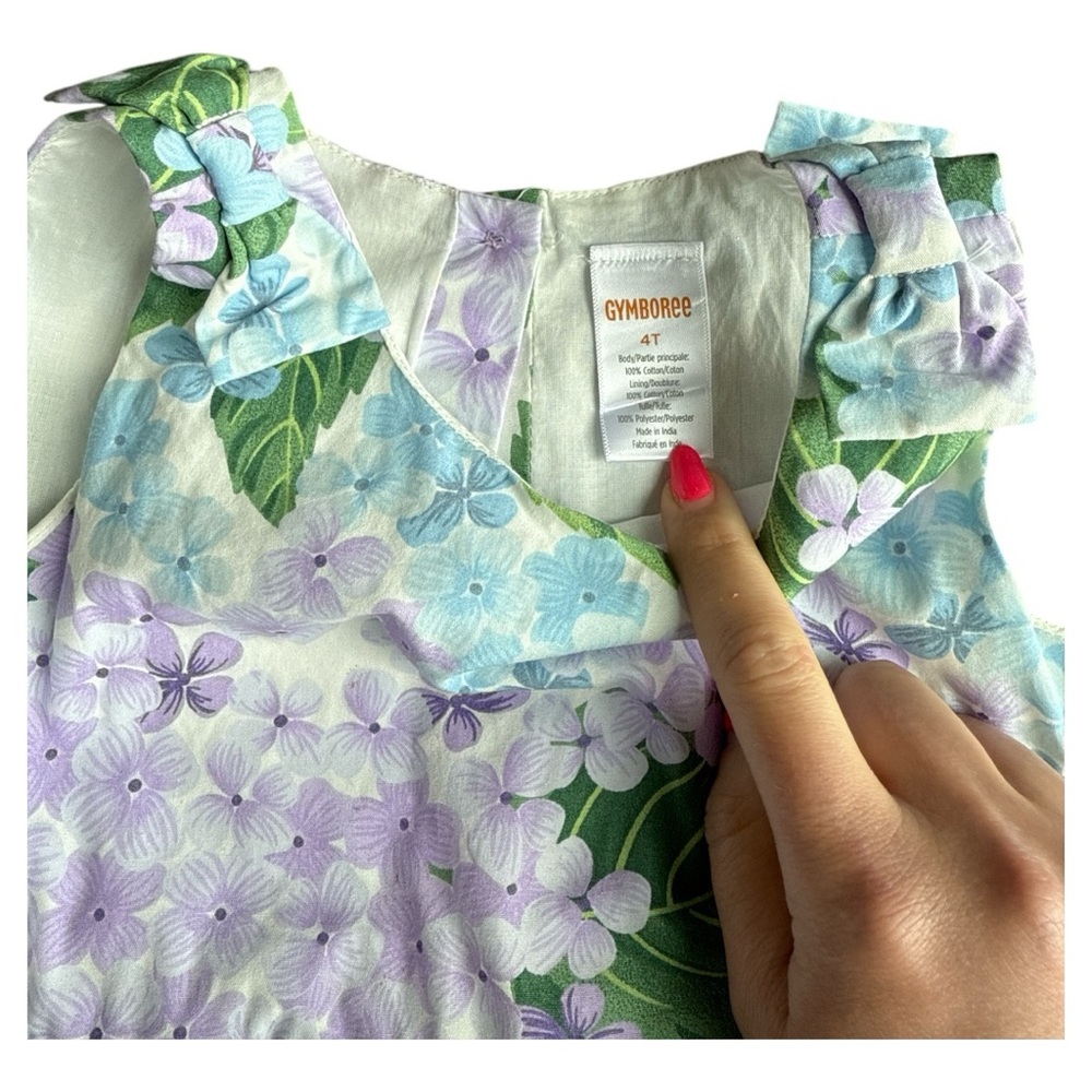 Gymboree 4T Hydrangea Dress and Cardigan - Picture 3 of 5